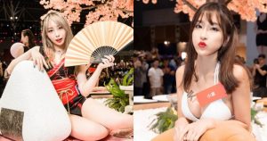 櫻花樹下出現「火辣爆乳女神」,「超誘惑性感曲線」讓人越看越餓!【EV棋牌】-EV棋牌