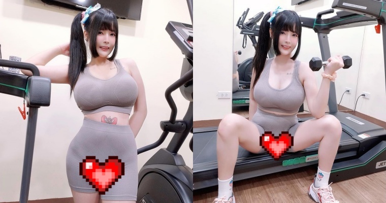 懂流量密碼！正妹 Yuki 健身房穿搭「形狀超明顯」腿開開讓網友看呆【EV棋牌】-EV棋牌