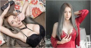 「美乳女友」在家太無聊！性感睡衣姿勢撩人，「躺床倒奶」弧度好邪惡！【EV棋牌】-EV棋牌