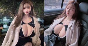 兇猛巨乳妹「艾妃」後座睡著,「白嫩人字奶」大面積露出,網友直呼:好危險!【EV棋牌】-EV棋牌