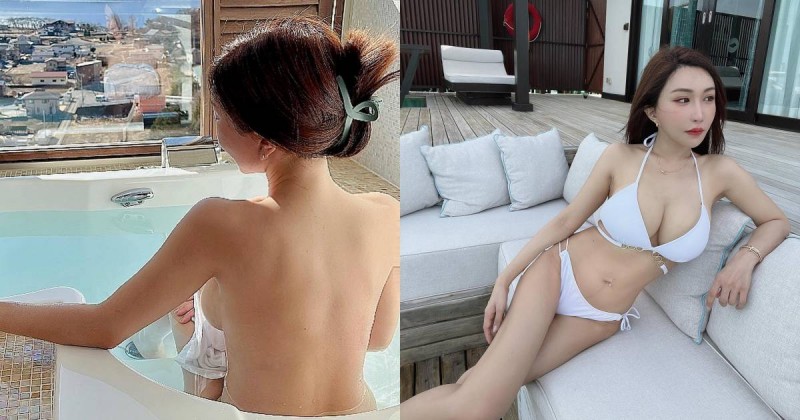 正妹「詹椀媗Maggie」富士山泡湯露半粒！超凶「裸背側乳」辣到犯規！【EV棋牌】-EV棋牌