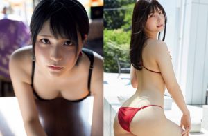 2.5次元偶像「あまつまりな」上空半裸露美背 轉過身「蜜桃美尻」讓人想從後面來【EV棋牌】-EV棋牌