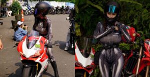 「巨乳猛毒女」北宜狂飆引起關注 脫下安全帽原來是重機女神【EV棋牌】-EV棋牌