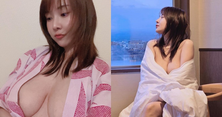 富士山很美，但她更美！「巨乳網紅」半裸掉出雪白雙峰更搶眼【EV棋牌】-EV棋牌