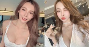 辣妹「鄭琦Kami」誘惑嘟嘴自拍，「飽滿的E級深溝」太誘惑！【EV棋牌】-EV棋牌