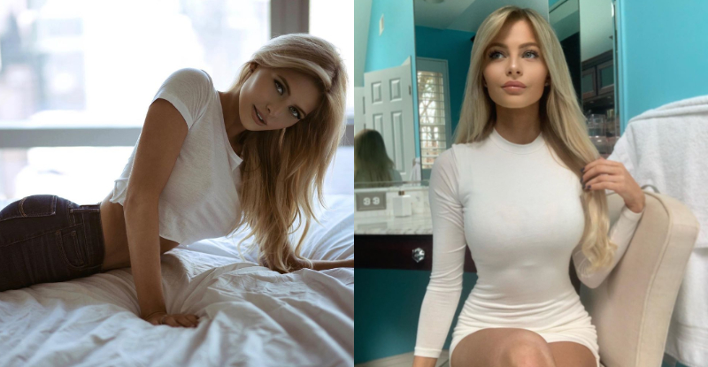 二次元身材真實體現!性感妹「長奶不長肉」 骨感體配備波霸奶太夢幻