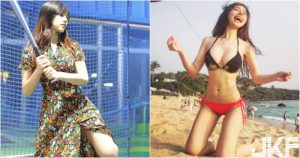 高衩洋裝「打棒球奶妹」！技術不及格但「露腿滿分」！仔細看還有超猛身材啊！【EV棋牌】-EV棋牌