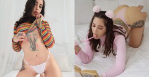 刺青妹「慾望全寫在臉上」　誘惑胴體色氣噴發…隔著營幕開撩引上鉤【EV棋牌】-EV棋牌