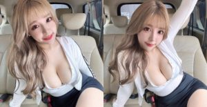 巨乳爪迷「本壘奈」後座耍性感　彎腰倒奶讓司機叫不敢【EV棋牌】-EV棋牌