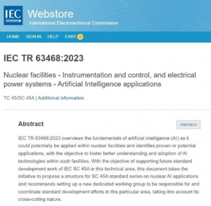 国际电工委员会发布核领域首个人工智能国际标准【EV棋牌】-EV棋牌