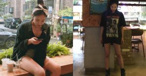 「厭世酷妹」激短褲配網襪大露極致黑色性感,內建一雙「嫩白長腿」不科學啦【EV棋牌】-EV棋牌