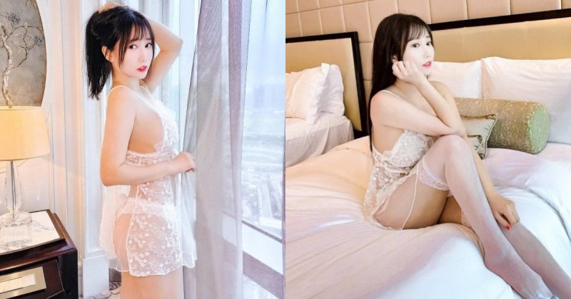 清純正妹「又又」換上情趣蕾絲睡衣！在窗邊展現「曼妙胴體」好迷人【EV棋牌】-EV棋牌