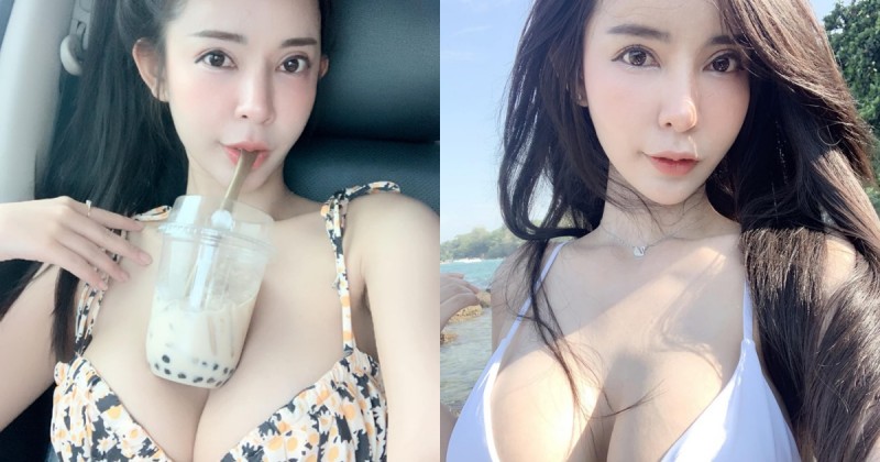 泰國極品正妹「Phatthira」喝奶茶不用手，「雪白大珍珠」份量十足光看就超飽～【EV棋牌】-EV棋牌
