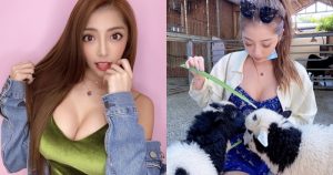 聞香而來！爆乳正妹「蘿拉lola」農場餵羊，超兇上圍份量吸引小動物關注啦！【EV棋牌】-EV棋牌