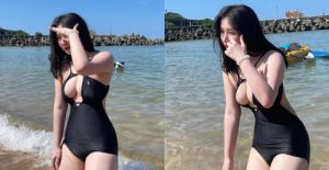 果然是「大」學生!咩咩MeiMei爆乳泳裝太辣引起網友暴動【EV棋牌】-EV棋牌