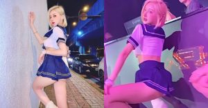 不良JK「葉妮妮」台中夜店搖落，「電動馬達」狂洩邪惡春光！【EV棋牌】-EV棋牌