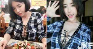 吃麻辣鍋驚見「短髮巨奶妹」！超狂暴綁帶「爆乳洋裝」中路開開！渾圓飽滿好下飯啊！【EV棋牌】-EV棋牌