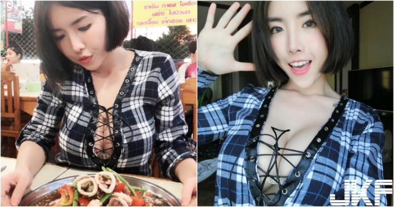 吃麻辣鍋驚見「短髮巨奶妹」！超狂暴綁帶「爆乳洋裝」中路開開！渾圓飽滿好下飯啊！【EV棋牌】-EV棋牌