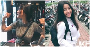 制服奶妹「愛把大碗公擺上桌」,超緊身曲線「背帶卡到深溝裡了」!【EV棋牌】-EV棋牌