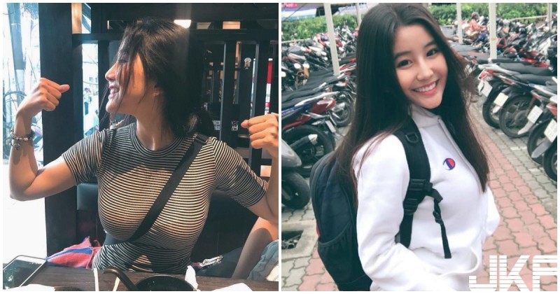 制服奶妹「愛把大碗公擺上桌」，超緊身曲線「背帶卡到深溝裡了」！【EV棋牌】-EV棋牌
