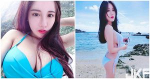 正妹海邊戲水「外露超大歐派」！豐滿上圍完全是「人間胸器」啊！【EV棋牌】-EV棋牌