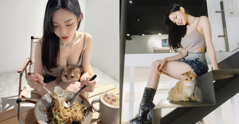 幸福待遇!甜心女神「啾啾」用餐又寵貓,「溫暖奶位」粉絲也想鑽!