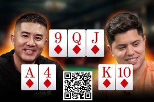 【EV扑克】A嗨同花撞上同花顺,两人抡出一个3000bb+底池!!!【EV棋牌】-EV棋牌