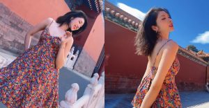 「天菜正妹」紫禁城內甜放性感力，「性感香肩」搭笑顏遊客全戀愛【EV棋牌】-EV棋牌