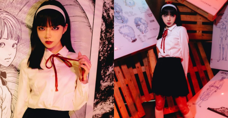 甜美女神「啾啾Chu」化身最美富江　邪魅眼神讓人自願成為囊中物【EV棋牌】-EV棋牌