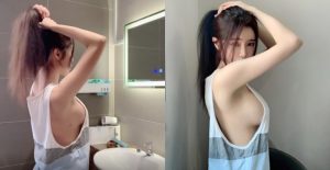 女友盥洗卻「露側乳誘惑」 寬鬆睡衣渾圓形狀遮不住!【EV棋牌】-EV棋牌