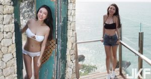 觀光照94要拍這麼辣～白嫩美乳正妹「比基尼觀光」，走到哪裡都是豐滿美乳太養眼啦…【EV棋牌】-EV棋牌