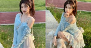 公園散步的「性感22歲正妹」，「背帶的位置」好引人遐想！【EV棋牌】-EV棋牌