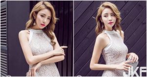 晚宴裝正妹「胸型好凸出」，迷人S曲線越看越養眼！【EV棋牌】-EV棋牌