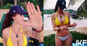 不要拍啦～甜美「比基尼奶妹」胸前巨乳太犯規，「圓圓滿滿」羞澀矜持不給拍！【EV棋牌】-EV棋牌