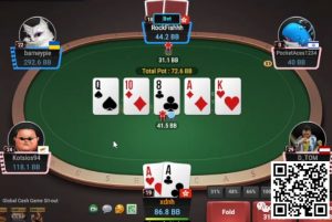 【EV扑克】牌局分析:单张成顺,顶set bet or check?【EV棋牌】-EV棋牌