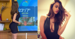 有夠HOT！「極品俏主播」前凸後翹報氣象　性感S曲線讓人放錯重點【EV棋牌】-EV棋牌