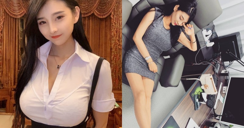 身材超好的「巨乳秘書」小丸子，老闆不在就辦公室撒野，修長美腿直接放桌上啦！【EV棋牌】-EV棋牌