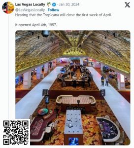 【EV扑克】标志性的拉斯维加斯Tropicana娱乐场将于4月关闭,为奥克兰运动家队的搬迁做准备【EV棋牌】-EV棋牌