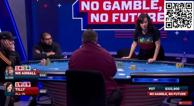 【EV扑克】牌局分析：气球哥vs女明星，跟注ALL IN有点狠……【EV棋牌】-EV棋牌