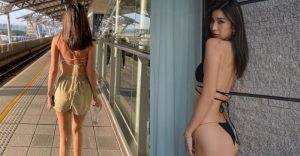 台中高鐵站驚見「性感美背」，轉身現「銷魂曲線」讓乘客秒陶醉！【EV棋牌】-EV棋牌