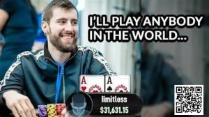 【EV扑克】NL40000刀的线上高额桌,太把自己JJ当回事结果死很惨!【EV棋牌】-EV棋牌