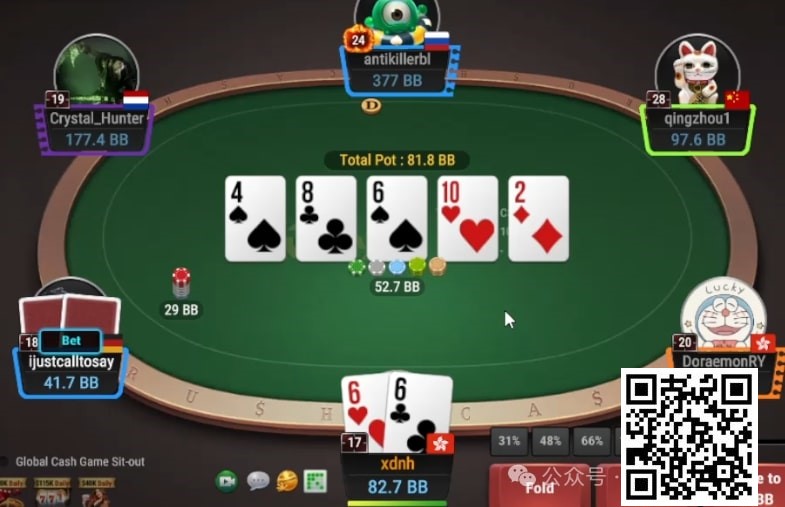【EV扑克】牌局分析：set转牌在潮湿牌面如何行动？【EV棋牌】-EV棋牌
