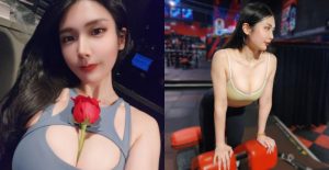 台北人衝啊!健身教練Marie小馬麗彎腰練劃船胸前兩顆快掉出來【EV棋牌】-EV棋牌