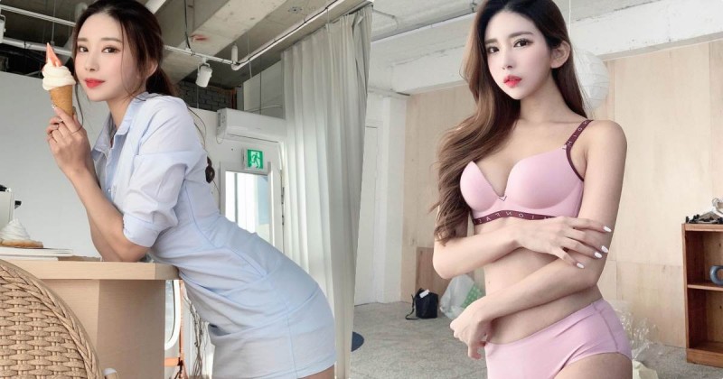 水蛇腰辣妹「吃冰淇淋S曲線太兇」,前凸後翹辣到無法擋!