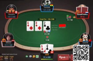 【EV扑克】牌局分析:3bet底池TPTK cbet直接被推怎么办?【EV棋牌】-EV棋牌