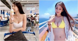 大賣場驚見「美乳妹子」吃冰淇淋!換上比基尼出海「白嫩雪乳」好驚人!【EV棋牌】-EV棋牌