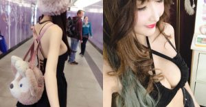 路上捕獲超狂美背,「哈霓萱」嫩體轉身再掏「兇猛乳彈」【EV棋牌】-EV棋牌