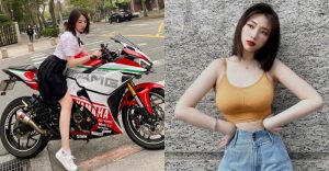 制服美少女騎重機網路瘋傳 胸前兩顆巨頭燈超閃 網友:人比車還兇!【EV棋牌】-EV棋牌