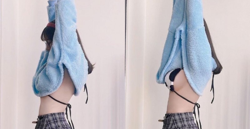 抱歉不小心的!越南巨乳妹一伸懶腰「豐滿乳量」傾瀉而出