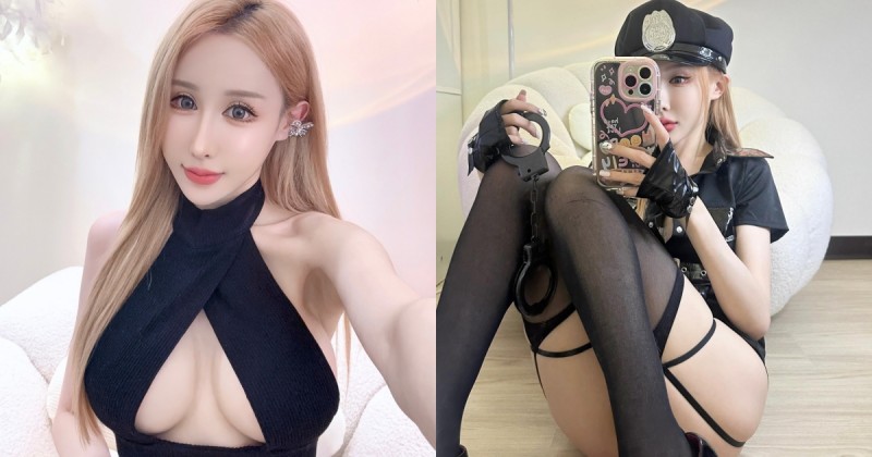 已被逮捕！嗆辣小女警「潔兒Yui」黑絲吊帶火辣誘惑，全民都想自首！【EV棋牌】-EV棋牌